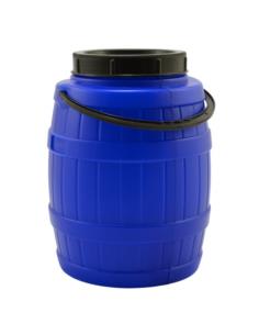 Beczka plast. 12L z uchwytem biała/niebieska mix