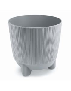 Doniczka Ryfo N 17cm jasny szary na nóżkach DRF170N