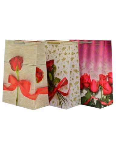 Torebka ozdobna 31,5x22,5x11cm T-2L mix