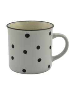 Kubek ceramiczny 470ml biały w kropki KK276