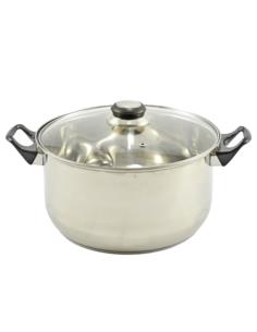 Garnek 24cm 4,2L nierdzewny z pokrywką wysoki