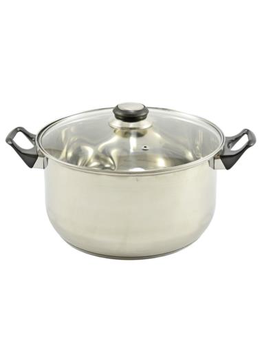 Garnek 24cm 4,2L nierdzewny z pokrywką wysoki