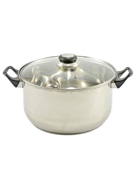 Garnek 24cm 4,2L nierdzewny z pokrywką wysoki