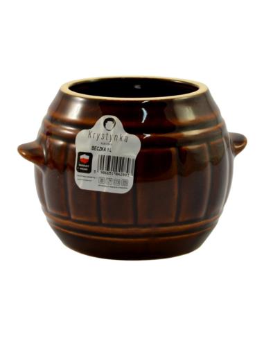 Beczka kamionka 1,0L mała h:11,5cm