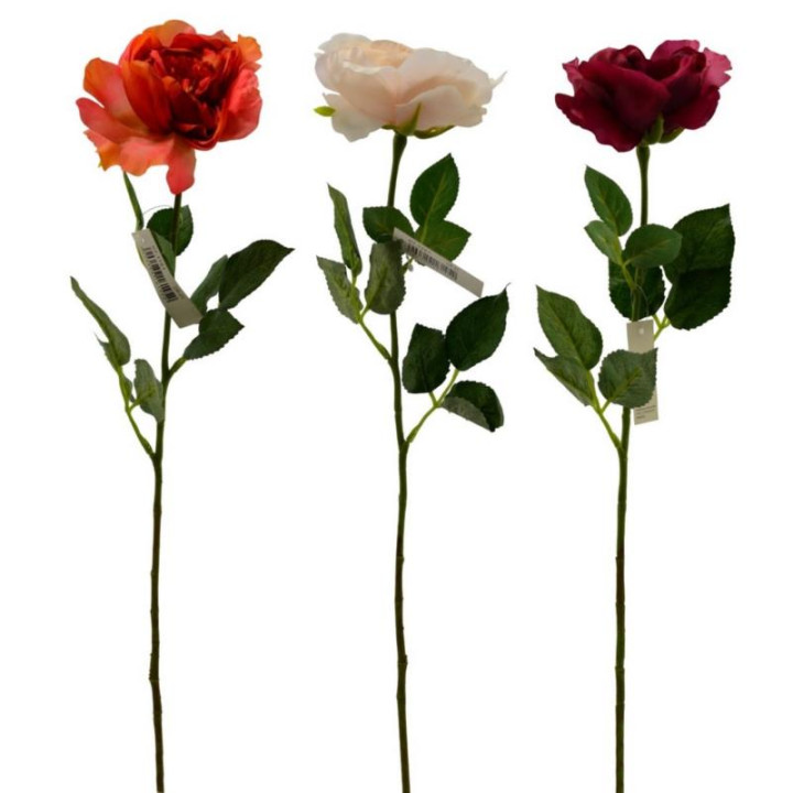 Kwiat sztuczny Róża 60cm mix