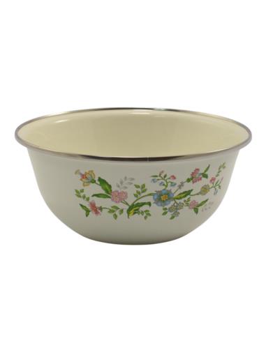 Miska emaliowana 16cm Kwiaty