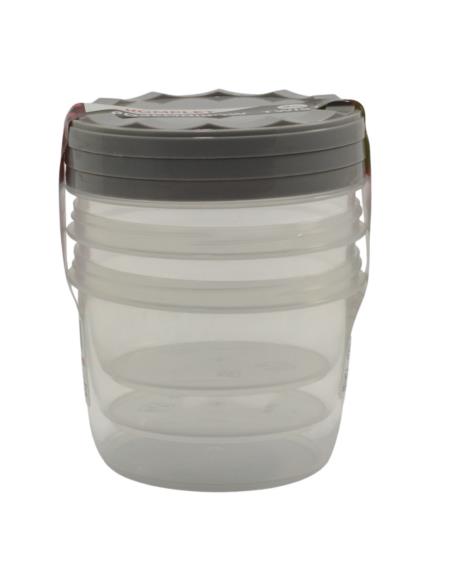 Pojemnik Twist 3x550ml zakręcany plastikowy 090/9017