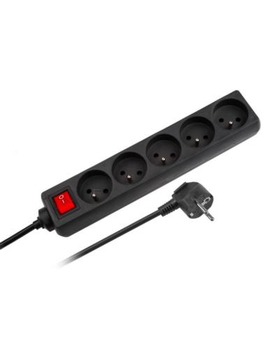 Listwa zasilająca Rebel 5 gniazd 1,5m czarna URZ3061-1.5