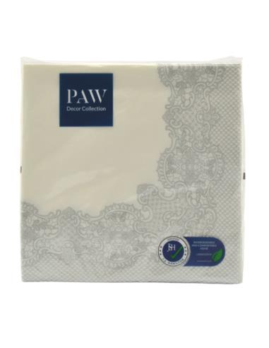 Serwetki 33x33/20szt Lunch Laces Frame silver