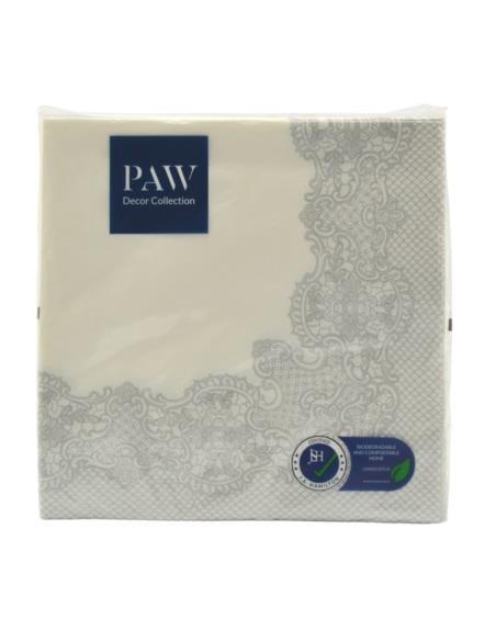 Serwetki 33x33/20szt Lunch Laces Frame silver