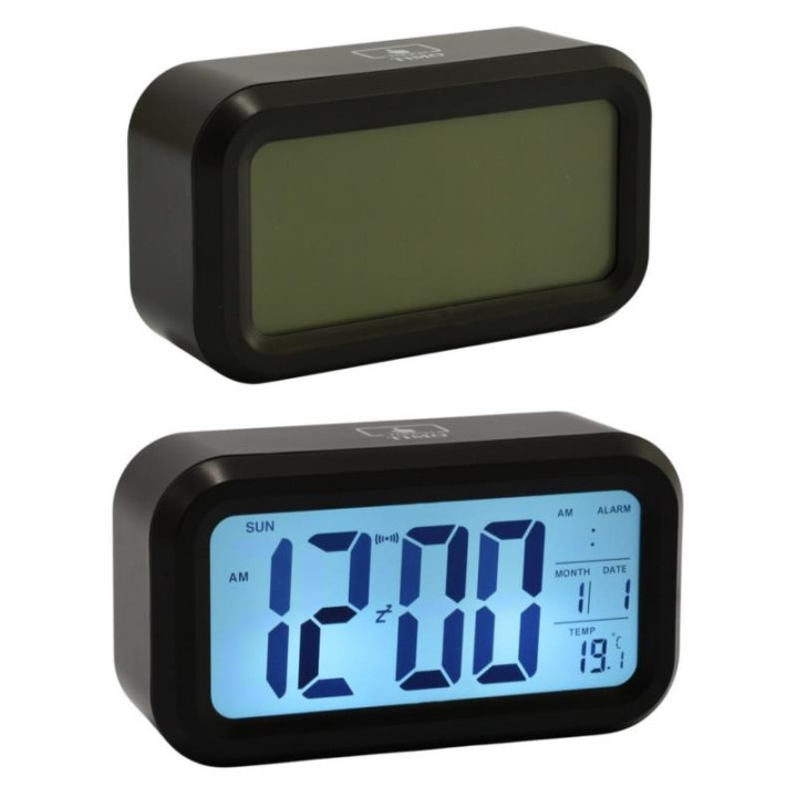 Budzik cyfrowy czarny 1324 LCD