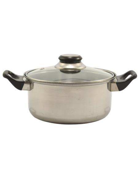 Garnek 18cm nierdzewny z pokrywką