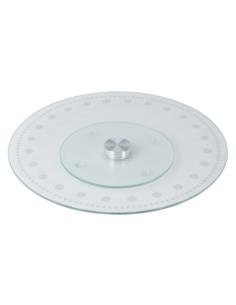 Patera 30cm szklana obrotowa 2669