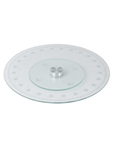 Patera 30cm szklana obrotowa 2669