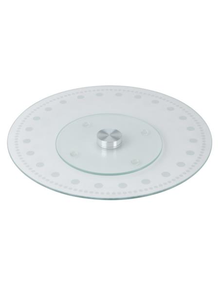 Patera 30cm szklana obrotowa 2669
