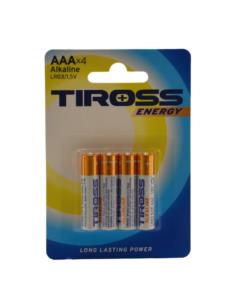 Baterie Tiross 4szt AAA LR03 1,5V alkaline