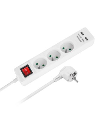Listwa zasilająca Rebel 3 gniazd 3m biała URZ3202-3