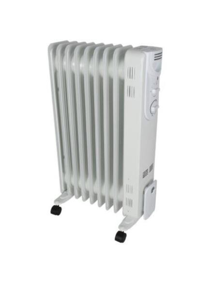Grzejnik olejowy 2000 W biały 9 żeber