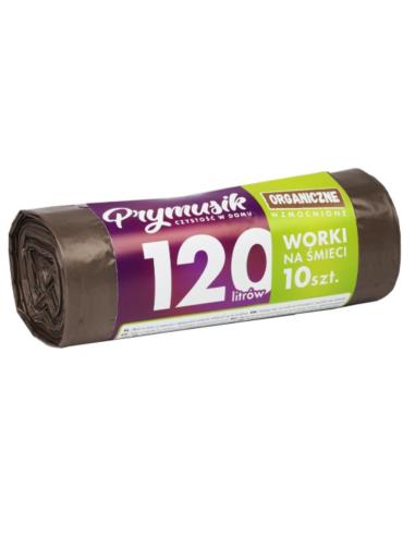 Worki na śmieci 120L 10szt brąz Prymusik