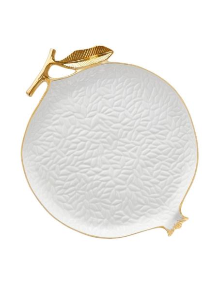 Talerz Villa Italia Grenade white do ciasta 26,5cm QD419