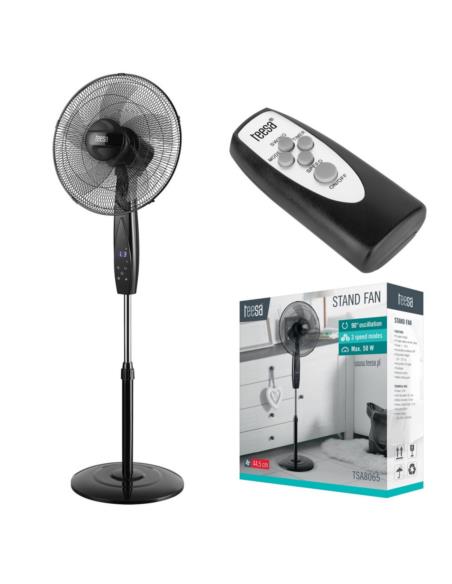 Wentylator stojący Teesa TSA8065 z pilotem 50W czarny