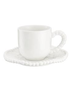 Filiżanka ze spodkiem 200ml  Mestiere white QD400