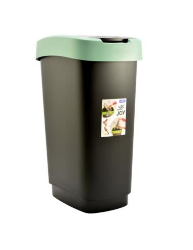 Kosz na śmieci 50L zielony Twist Rotho