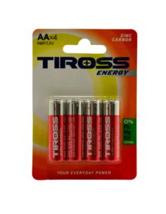 Baterie Tiross 4szt AA R6 1,5V