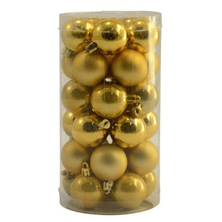 Bombki 30szt 4cm gładkie złote SPB630