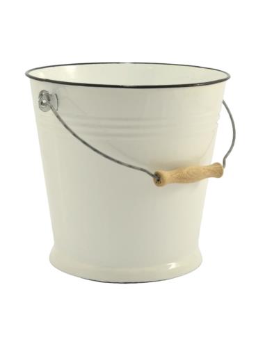 Wiadro 12L emaliowane białe 28cm
