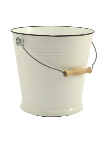 Wiadro 12L emaliowane białe 28cm