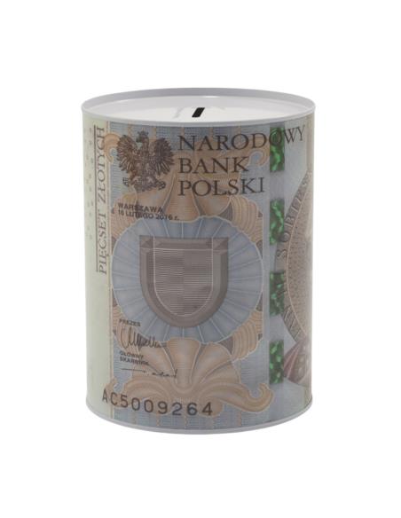 Skarbonka puszka PLN 16x12cm A5082 mix