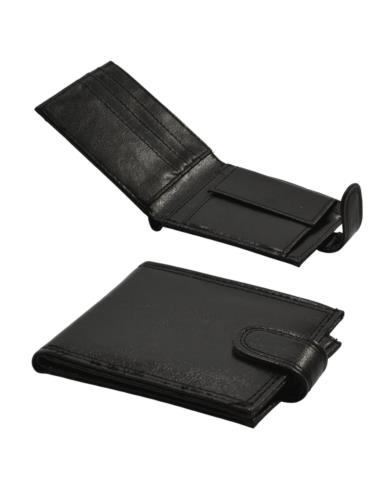 Portfel męski mały 11,5x9cm czarny W-801057