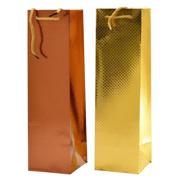 Torebka ozdobna 36x12x9cm butelkowa mix