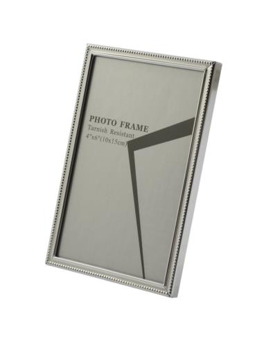 Ramka 10x15cm metalowa srebrna