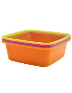 Miska plastikowa 11L 36cm kwadrat mix 215482