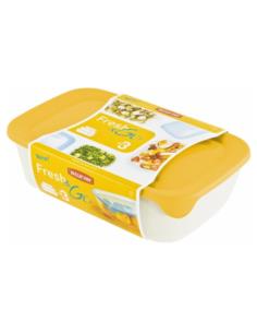 Pojemniki Fresh&Go 3szt 0,5+1+2L żółty Curver 182602