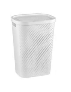 Kosz na bieliznę 60L Infinity biały 231007