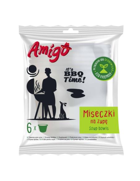 Miseczki papierowe 250ml 6 sztuk Amigo Eco Friendly
