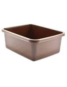 Miska plastikowa Classic 11L prostokątna brązowa