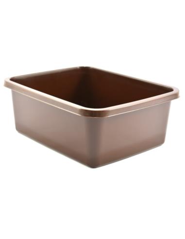 Miska plastikowa Classic 11L prostokątna brązowa