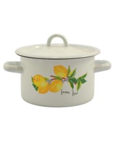 Garnek emalia 16cm 2L z/p Cytryna