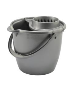 Wiadro 12L plastikowe z wyciskaczem 190/2100 srebrne