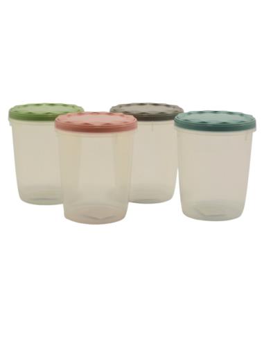 Pojemnik plastikowy 1L Twist zakręcany mix