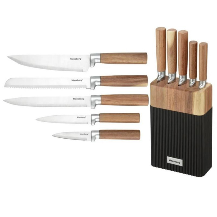 Noże w bloku 6 elementów Klausberg KB-7981