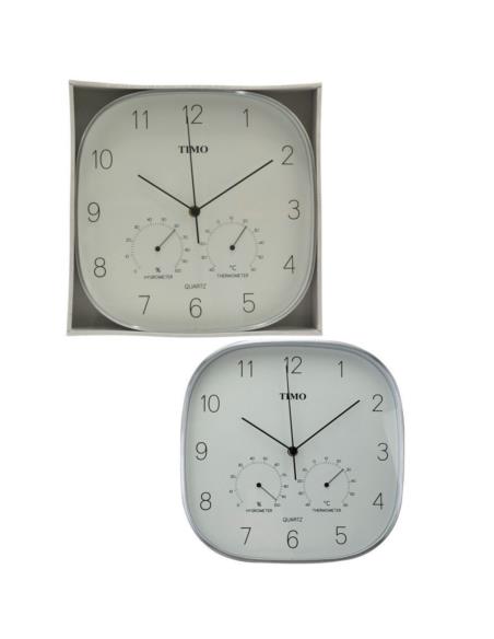 Zegar ścienny 29cm srebrny Timo B302