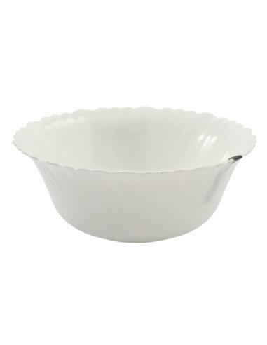 Salaterka Eva 18cm biała szkło hartowane