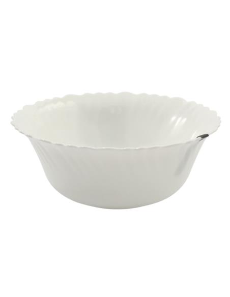 Salaterka Eva 18cm biała szkło hartowane