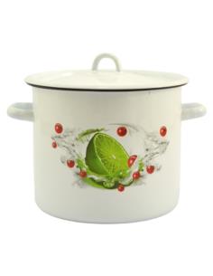 Garnek emalia 22cm 7L z/p Limonka