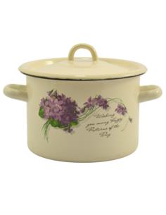 Garnek emalia 18cm 3L z/p Viola